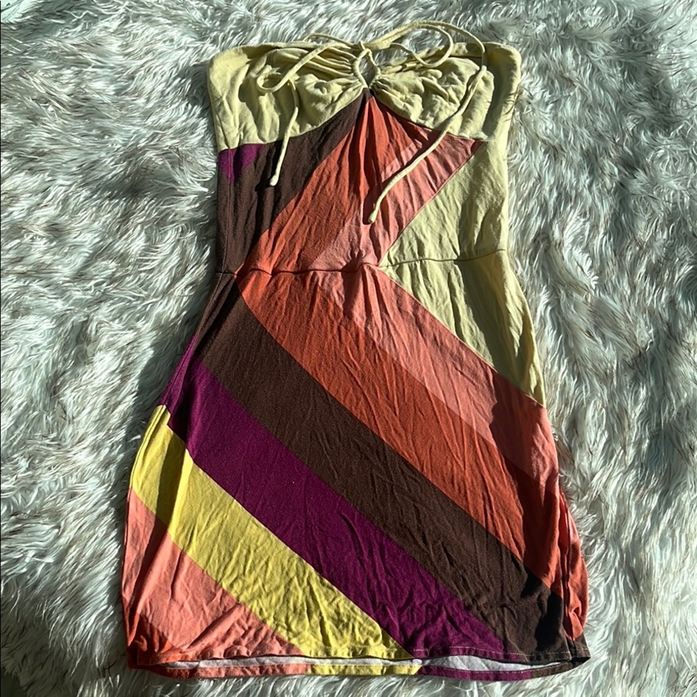 Multicolor Striped Women's Dress